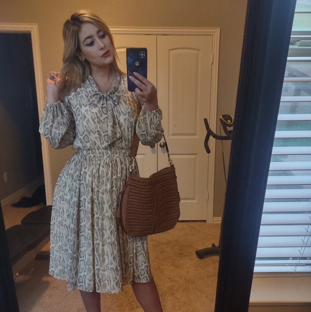 Current air snake print Olivia boho dress M - Picture 3 of 6